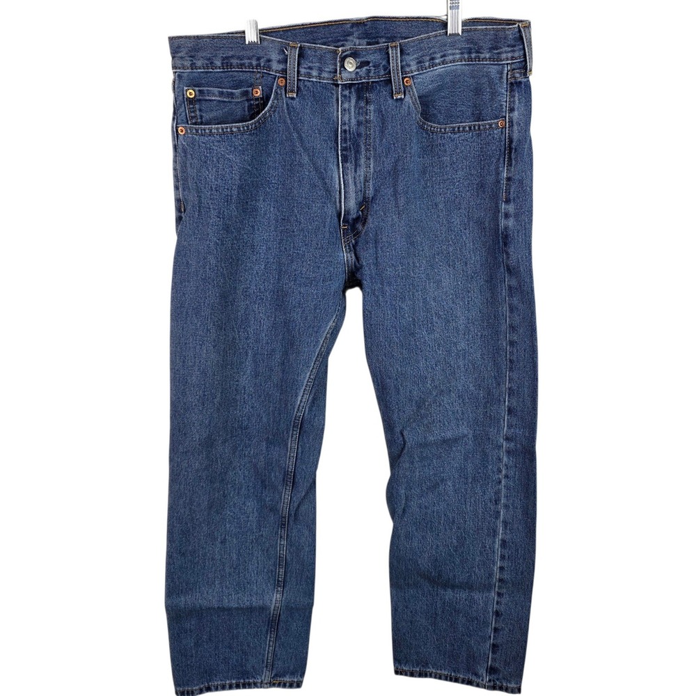 Levis 505 Regular Fit Jeans Mens 36x30 Blue Good Straight Leg Denim Pants